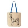 Natural Tote with Contrast-Color Handles Thumbnail