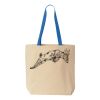 Natural Tote with Contrast-Color Handles Thumbnail