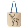 Natural Tote with Contrast-Color Handles Thumbnail