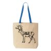 Natural Tote with Contrast-Color Handles Thumbnail