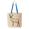 Natural Tote with Contrast-Color Handles Thumbnail