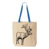 Natural Tote with Contrast-Color Handles Thumbnail