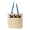 Natural Tote with Contrast-Color Handles Thumbnail
