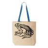 Natural Tote with Contrast-Color Handles Thumbnail