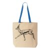 Natural Tote with Contrast-Color Handles Thumbnail