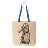 Natural Tote with Contrast-Color Handles Thumbnail