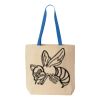 Natural Tote with Contrast-Color Handles Thumbnail