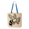 Natural Tote with Contrast-Color Handles Thumbnail