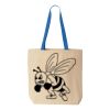Natural Tote with Contrast-Color Handles Thumbnail