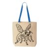 Natural Tote with Contrast-Color Handles Thumbnail