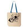 Natural Tote with Contrast-Color Handles Thumbnail