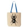 Natural Tote with Contrast-Color Handles Thumbnail