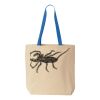 Natural Tote with Contrast-Color Handles Thumbnail