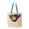 Natural Tote with Contrast-Color Handles Thumbnail