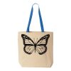 Natural Tote with Contrast-Color Handles Thumbnail
