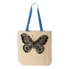Natural Tote with Contrast-Color Handles Thumbnail