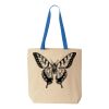Natural Tote with Contrast-Color Handles Thumbnail