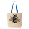 Natural Tote with Contrast-Color Handles Thumbnail