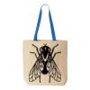 Natural Tote with Contrast-Color Handles Thumbnail