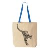 Natural Tote with Contrast-Color Handles Thumbnail