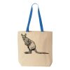 Natural Tote with Contrast-Color Handles Thumbnail