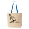 Natural Tote with Contrast-Color Handles Thumbnail
