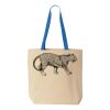 Natural Tote with Contrast-Color Handles Thumbnail
