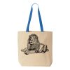 Natural Tote with Contrast-Color Handles Thumbnail