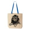 Natural Tote with Contrast-Color Handles Thumbnail