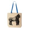 Natural Tote with Contrast-Color Handles Thumbnail