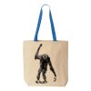 Natural Tote with Contrast-Color Handles Thumbnail