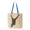 Natural Tote with Contrast-Color Handles Thumbnail