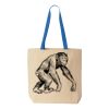 Natural Tote with Contrast-Color Handles Thumbnail