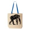 Natural Tote with Contrast-Color Handles Thumbnail