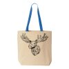 Natural Tote with Contrast-Color Handles Thumbnail