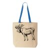 Natural Tote with Contrast-Color Handles Thumbnail