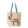 Natural Tote with Contrast-Color Handles Thumbnail