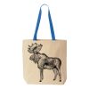 Natural Tote with Contrast-Color Handles Thumbnail