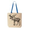 Natural Tote with Contrast-Color Handles Thumbnail