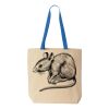 Natural Tote with Contrast-Color Handles Thumbnail