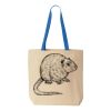 Natural Tote with Contrast-Color Handles Thumbnail