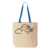 Natural Tote with Contrast-Color Handles Thumbnail