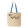 Natural Tote with Contrast-Color Handles Thumbnail