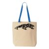 Natural Tote with Contrast-Color Handles Thumbnail