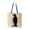 Natural Tote with Contrast-Color Handles Thumbnail