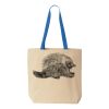 Natural Tote with Contrast-Color Handles Thumbnail