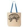 Natural Tote with Contrast-Color Handles Thumbnail