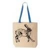 Natural Tote with Contrast-Color Handles Thumbnail