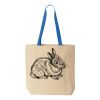Natural Tote with Contrast-Color Handles Thumbnail