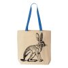 Natural Tote with Contrast-Color Handles Thumbnail